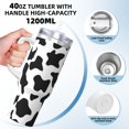 thumbnail image 3 of Uemuo Milk Cow Print 40oz Ice Bully With Handle And Straw Stainless Steel Vacuum Insulated Cup And 2 In 1 Straw Lid Insulated Travel Tumbler, 3 of 8