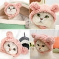thumbnail image 6 of Dalrosia Cute Cat Costume Warm Bear Hat for Cat Adjustable Soft Small Pet Headwear Bear Hat for Cat Puppy Dog, 6 of 6