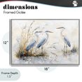 thumbnail image 4 of Stupell Industries Coastal Blue Heron Trio in Wetlands Gray Framed Giclee Art, 18 x 12, by LSR Design Studio, 4 of 8