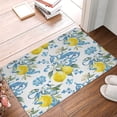 thumbnail image 4 of Lemon Blue Floral Doormat Welcome Doormat Welcome Mat Porch Funny Doormat Home Decor Doormat Indoor Outdoor Door Rug Non Slip Rugs for Entryway,Patio,Kitchen Decoration 16x24 Inch, 4 of 6