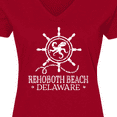 thumbnail image 4 of Inktastic Rehoboth Beach Delaware Nautical Women's V-Neck T-Shirt, 4 of 5