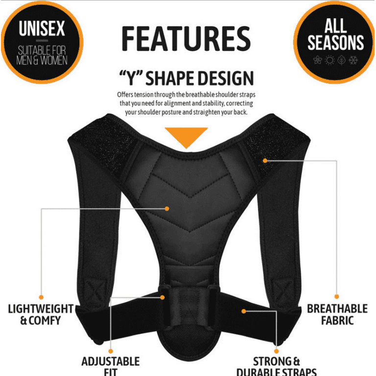 1Pcs Posture Corrector for Women and Men, Back Brace Fully Adjustable &  Comfy, Support Straightener for Spine, Back, Neck, Clavicle and Shoulder,  Improves Posture and Pain Relief (Large) price in Saudi Arabia