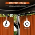 thumbnail image 4 of Pakunoda 16' X 6.5' Gazebo Universal Replacement Privacy 4-Panel Curtains, Waterproof Outdoor Curtains Orange Sidewall with Zipper for Patio Garden Backyard 12' X 20' Gazebo, Curtain Only, 4 of 8