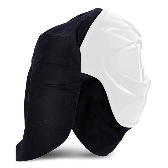 2Pcs Welding Helmets Cover And Bib Set Heat Resistant1eatherFabric Protective Gear