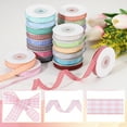 thumbnail image 3 of Uxcell 10 Yards x 0.4" Plaid Ribbon Light Pink and White Gingham Ribbon Gift Wrapping Ribbon for Christmas, 3 of 7