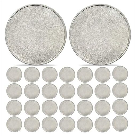 Rollbacks & More 30 Pcs Blanks 40mm Blank Coins for DIY Crafts Engraving Jewelry Making, Laser Engravable Coin Silver