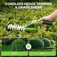 thumbnail image 4 of GASKY 7.2V Cordless Grass Shear,2 in 1 Lightweight Electric Mini Hedge Trimmer for Garden/Hedge Pruning,Green, 4 of 11