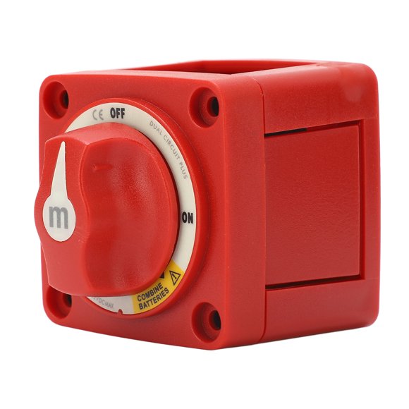 Interrupteur de Déconnexion Marche/arrêt de Batterie, M10 X 4 Stud 300A Double Circuit Sélecteur de Batterie Marine pour Automobile