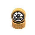 thumbnail image 3 of Tholdsy 4 piezas de cubos de ruedas de goma modelo Crawler Vehicle Rim Kit mejora parte neumáticos accesorios reemplazo para WPL C14 C24 C34 B14 B16 Kits de construcción modelo Oro Tholdsy FN010038-03, 3 of 6