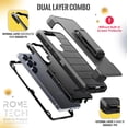 thumbnail image 3 of Defender Case for Samsung Galaxy S25 Ultra with Belt Clip, Kickstand, Dual-Layer, Army Green/Black, 3 of 9