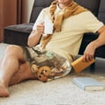 thumbnail image 4 of Mens Pajama Shorts, halloween cute ghost pumpkin (2) Sleep Shorts Men Pajama Bottoms Lounge PJ Shorts with Pockets, 4 of 6