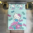 thumbnail image 7 of Hello Kitty Duvet Cover Set 3-Piece Bedding Set Soft Warm And Comfortable Soft Bed Set with 1 Duvet Cover And 2 Pillowcases for Bedroom All Season 90"x90", 7 of 7