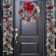 thumbnail image 1 of Decoraciones de guirnaldas navideñas, decoraciones de guirnaldas navideñas, colgador de corona de pared para puerta de Navidad, decoración navideña, lo mejor en su clase, 1 of 6