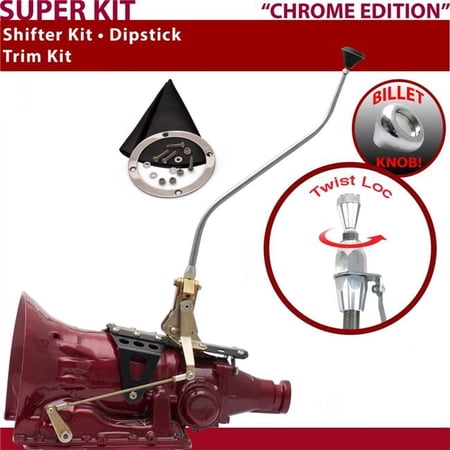 American Shifter C4 Shifter Kit Chrome 23 in. Swan Trim Kit Dipstick for F8490