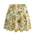 thumbnail image 7 of SEANATIVE Tennis Skirts for Women with 2 Inner Pockets Pleated Gym Workout Skort Built-in Shorts High Waisted Running Training Skort Activewear, M, Sunflower Retro Beige, 7 of 7