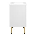 thumbnail image 4 of Modway Chaucer 24" Wood & Rattan Bathroom Vanity with Adjustable Shelf in White, 4 of 16