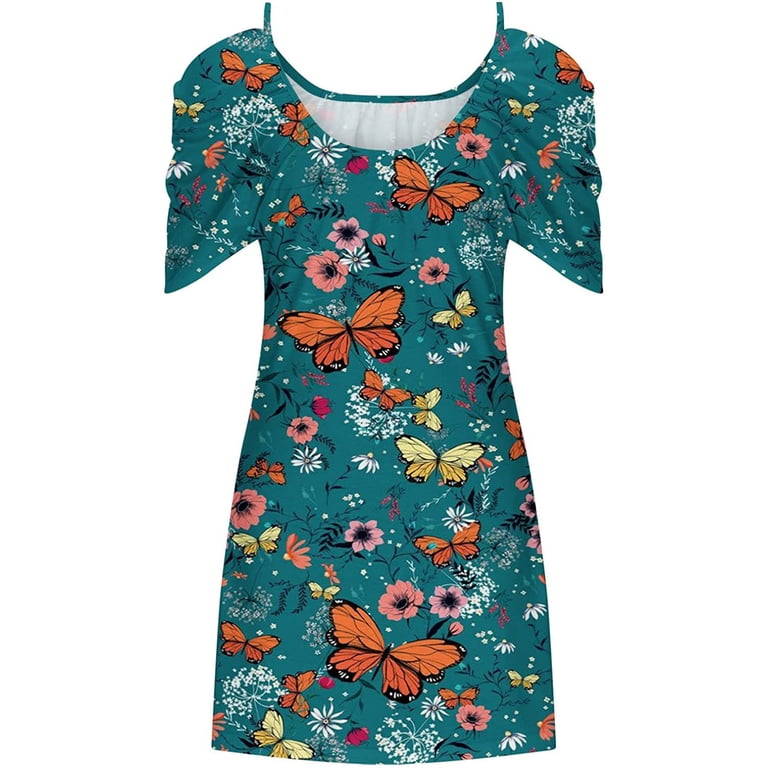 shopee beach dress Red Floral Summer Boho Vacation Holiday Tropical Plant Print Sleeveless  Dress For Big Girls,Soft&Flowy Relaxed Fit For Beach Summer Picnic Everyday