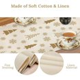 thumbnail image 5 of Merry Christmas Tree Table Runner, Golden Snowflake Winter Seasonal Holiday Decor for Indoor Outdoor Dining Table Decorations 13x70in, 5 of 5