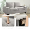 thumbnail image 5 of 71.25" Modern Loveseat Sofa with Solid Wood Frame, Living Room Chair, Chenille Couches for Small Spaces, Removable Back Cushion and Easy, Tool-Free Assembly (Light Grey), 5 of 6