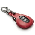 thumbnail image 2 of Vitodeco Genuine Leather Smart Key Fob Case Cover Compatible with Mini Cooper, Clubman, Hardtop, Convertible, Countryman 2025 (3 or 4 Buttons, Red), 2 of 5