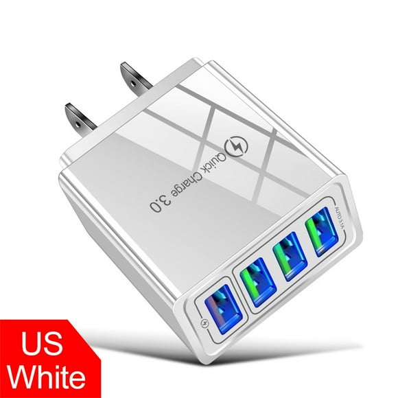 TIMIFIS Usb C Charger 4 Port Fast Quick LED QC 3.0 USB Hub Wall Charger 3.1A Power Adapter US Plug Gift
