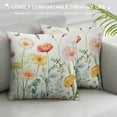 thumbnail image 3 of GOSMITH  Throw Pillow Covers Wild Flowers - Botanical Summer Floral Butterfly Colorful Decorative Pillow Case for Sofa Couch Bedroom Living Room Car Home Decor Spring Pillowcase, 3 of 5