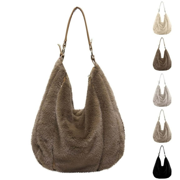 Nilvkv Women's Tote Bag, Handbags for Women, Women's Fashion Casual Fall and Winter Imitation Mink Versatile Tote Handheld Shoulder Crossbody Bag
