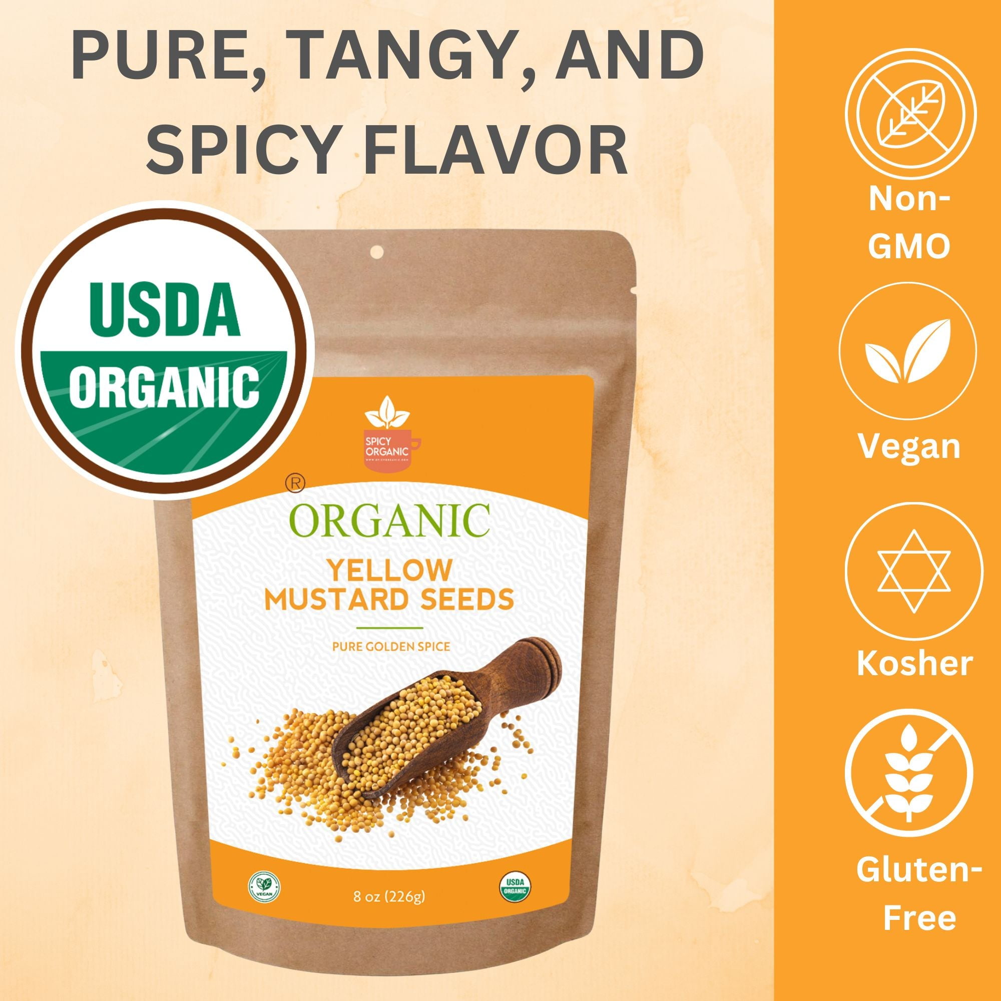 Organic Yellow Mustard Seeds – Certified USDA Organic - The