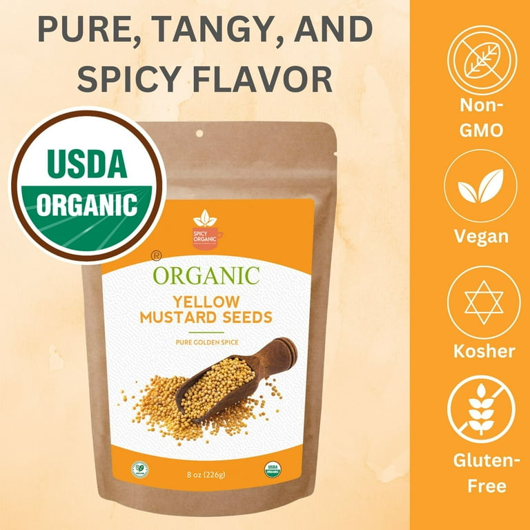 Organic Yellow Mustard Seeds – Certified USDA Organic - The
