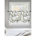 thumbnail image 5 of Sage Green Grey Tier Curtains 24 Inch Length,Sheer Curtains for Bedroom Living Room Window Geometric Circle Modern Abstract Simple Art Small Half Window Kitchen Curtains & Drapes 27.5"x24" 2 Panels, 5 of 6