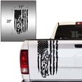 thumbnail image 2 of Soldier Enlisted Man Veteran Retired U.S. Army USAF USMC Distressed American USA US Flag Truck Tailgate Vinyl Decal Fits Most Pickup Trucks Military Sticker (11" x 20", Black), 2 of 8