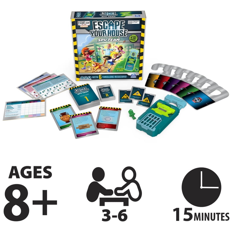 Escape Room The Game – Escape Your House Spy Team 6101558 – Kooperatives Identitätsspiel Mit Rätseln, Für 1-6 Spieler, Ab 16 Jahren, Spionage-Abenteuer