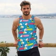thumbnail image 6 of Susaid Color Dachshund Dog Print Men's Sleeveless Workout Running Tank Top Dry Fit Athletic Gym Sports Swim Beach Muscle Bodybuilding Shirts-Large, 6 of 7