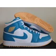 thumbnail image 1 of Ni - ke Ni - ke Air Jordan 1 Mid Aquatone-Celestial Gold-White Sz 17 [DQ8426-400], 1 of 5