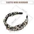 thumbnail image 6 of Unique Bargains Leopard Pattern Headband Knotted Headband Non-Slip Elastic Wide Headband for Women Coffee 1.18" Wide, 6 of 6