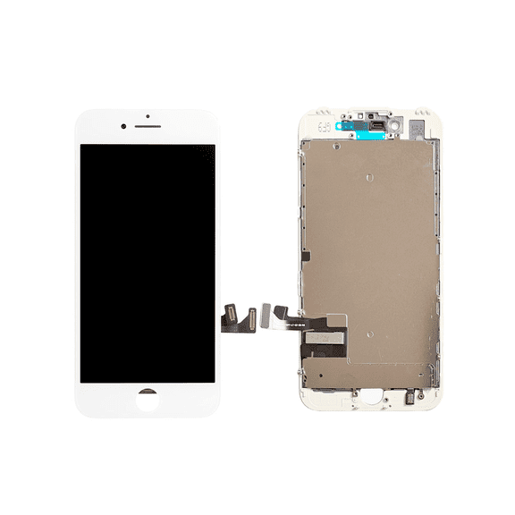 Replacement LCD Assembly With Steel Plate Compatible For iPhone 7 (Aftermarket Pro: XO7 Incell) (White)
