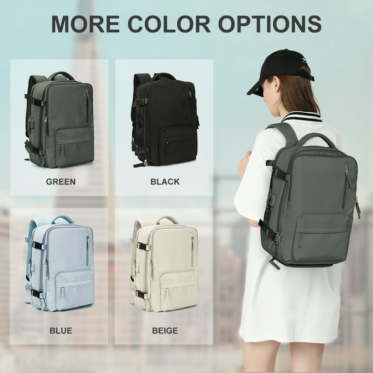 Travel Backpack Women, Carry On Backpack,hiking Waterproof Outdoor Sports  Rucksack Casual Daypack School Bag Fit 14 Inch Laptop With Usb Charging  Port