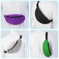 thumbnail image 5 of 12 Pack Neon Fanny Packs Bulk 80s Party Belt Bags Adjustable Fanny Bags Oxford Cloth Waist Bags with Zipper, 5 of 6