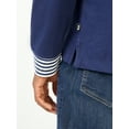 thumbnail image 4 of Free Assembly Men's Tipped Stretch Pique Zip Polo Shirt with Long Sleeves, 4 of 6