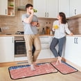 thumbnail image 6 of Abrasion American Flag Anti Fatigue Mats for Kitchen Floor, Set of 2 Non Skid Washable Waterproof Anti Kitchen Floor Mats for Kitchen Office Laundry Room Bathroom (19"x27"+19"x47"), 6 of 7