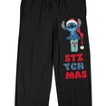 thumbnail image 2 of Lilo & Stitch Stitchmas Adult Black Sleep Pajama Pants-Medium, 2 of 5