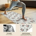 thumbnail image 4 of Light Cow Floral Pattern Hot Yoga Mat Towel Non Slip for Hot Yoga - Quick-Drying Yoga Mat Cover with 4 Corner Pockets with Travel Bag - Hot Yoga Towel Non Slip Grip Moisture Wicking Sweat 70"x26", 4 of 6