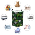 thumbnail image 6 of Bingfone Tropical Leaves1 Waterproof Foldable Laundry Hamper Bucket With Handles For Storage Bin,Clothes Hamper (Small), 6 of 8