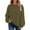 Army Green, variant on Dealovy Crewneck Sweatshirts for Women Casual Fall Long Sleeve Solid Color Pullover Plain Pullover Top with Pocket