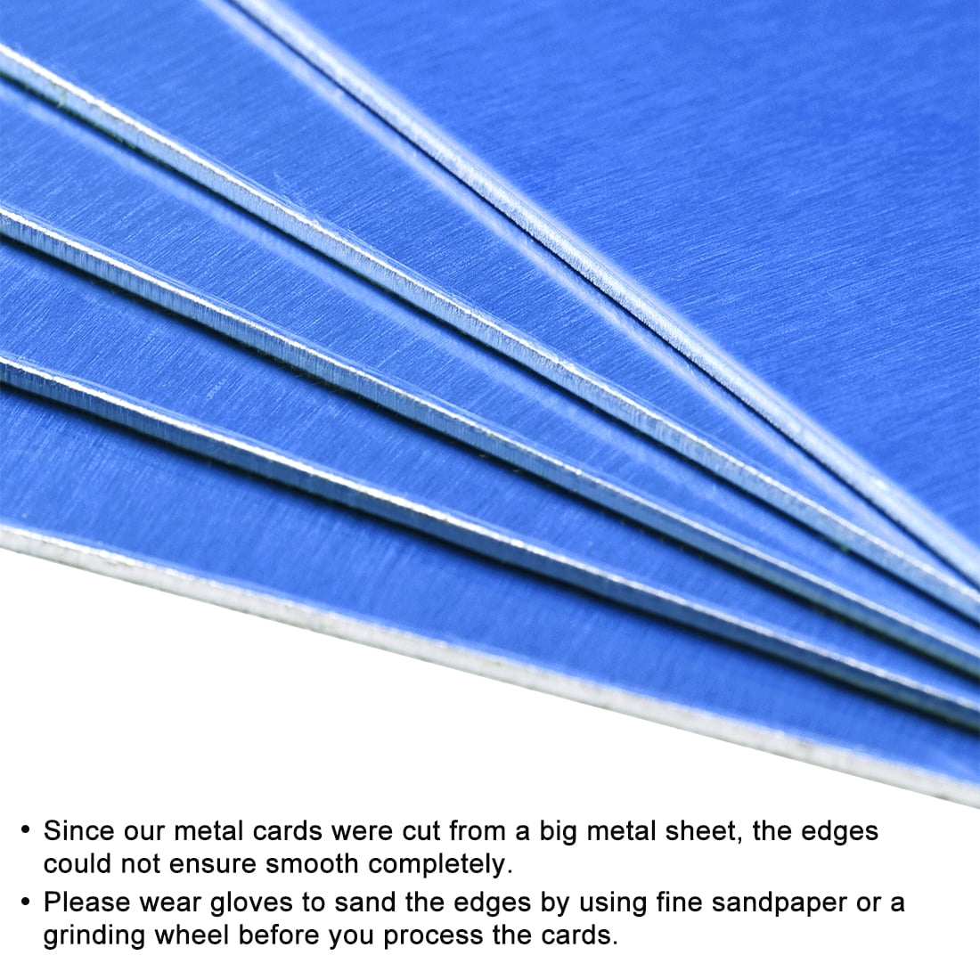 Unique Bargains Blank Metal Cards Anodized Aluminum Plate 3.94" x 2.36" x 0.03"