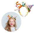 thumbnail image 2 of FENOHREFE Handmade Twist Birthday Headbands Adjustable Headwear Festive Baby Headpiece for Women's Hair Styling, 2 of 7