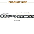 thumbnail image 2 of Uxcell 16.4 Feet Aluminum Twist Oval Link Chain, 9.5x7x2mm, 3:1(S:L), Dark Gray, 2 of 6