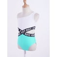 thumbnail image 6 of vastwit Girls One Piece Swimsuits Single Shoulder Swimwear Summer Beach Hawaiian Bathing Suits Mint Green 16, 6 of 7