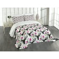 thumbnail image 3 of Ambesonne Deer Quilted Bedspread Set 3 Pcs, Animal Head with Antlers, King Size, Multicolor, 3 of 5