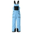 thumbnail image 4 of Letdown Women's Insulated Bib Overalls Ski Snow Bibs Pants Insulated Water_Resistant Overalls Snowboarding Winter Water_proof Pants Women (Blue,L, 4 of 7